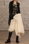 marc le bihan silk skirt 25302 E23 off-white